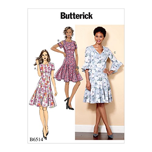 Butterick 6514A5 Schnittmuster 6514 für Damenkleid, A5, Tissue, Mehrfarbig, 17 x 0.5 x 22 cm von Butterick