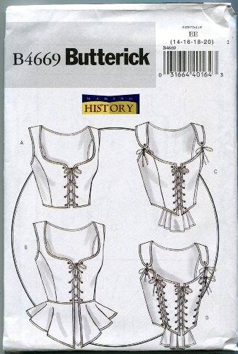 Butterick Patterns B4669 Size EE 14-16-18-20 Misses Corset, Pack of 1, White Butterick Patterns B4669 Size EE 14-16-18-20 Misses Corset, Pack of 1, White von Butterick