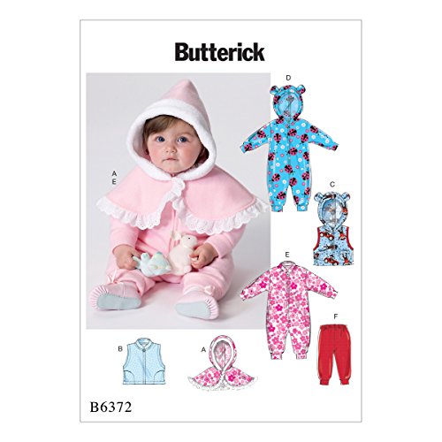 Butterick Patterns Butterick Muster 6372 YA5 Kleinkinder Cape Weste Wimpelkette und Hose, mehrfarbig, Größen nb-xl Butterick Patterns Butterick Muster 6372 YA5 Kleinkinder Cape Weste Wimpelkette und Hose, mehrfarbig, Größen nb-xl von Butterick