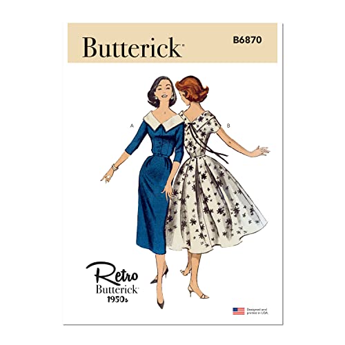 Butterick Schnittmuster-Set für Gürtel und Kleid, Design Code B6870, Größen 42-44-46-48-50 Butterick Schnittmuster-Set für Gürtel und Kleid, Design Code B6870, Größen 42-44-46-48-50 von Butterick