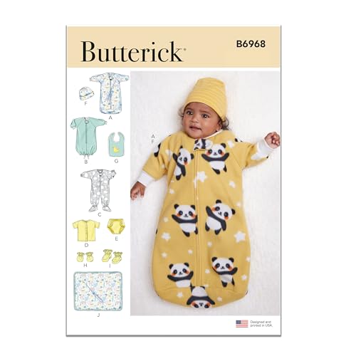 Butterick Schnittmuster für Baby-Sportbekleidung, mehrfarbig, 2 Stück Butterick Schnittmuster für Baby-Sportbekleidung, mehrfarbig, 2 Stück von Butterick