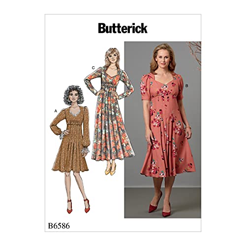 Butterick B6586, Schmetterlingsmuster, Nähmuster, Schnittmuster, Schablone, Papier Taschentuch, weiß, 14-16-18-20-22 Butterick B6586, Schmetterlingsmuster, Nähmuster, Schnittmuster, Schablone, Papier Taschentuch, weiß, 14-16-18-20-22 von Butterick