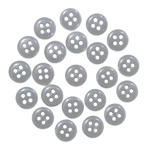 ButtonMode Hosenschlitzknopf-Set (passend für die meisten BDU, CUU, Tactical, Propper Buttonfly Hosen), inklusive 22 Knöpfen, 14 mm, graues Licht, 22 Knöpfe von ButtonMode