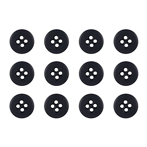 ButtonMode Hosenträger-Knöpfe, 12 marineblaue Knöpfe, je 17 mm von ButtonMode