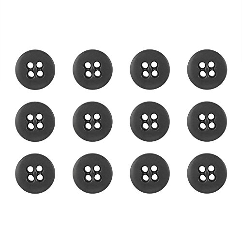 ButtonMode Hosenträgerknöpfe-Set beinhaltet 1 Dutzend Hosenknöpfe mit einer Größe von 17 mm (etwas mehr als 5/8 Zoll), grau dunkel, 12 Knöpfe von ButtonMode