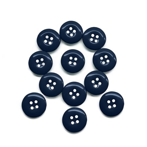 ButtonMode Industrielle Hosenknöpfe (passend für Carhartt, Dickies, Red Kap Arbeitshosen), Klasse A, B, C, Werkstatt, kommerzielle Industriestärke, Knöpfe mit einer Größe von 17 mm, Blau, Marineblau von ButtonMode