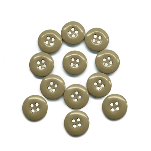ButtonMode Industrielle Hosenknöpfe (passend für Carhartt, Dickies, Red Kap Arbeitshosen), Klasse A, B, C, Werkstatt, kommerzielle industrielle Stärke, Knöpfe mit einer Größe von 17 mm, Khaki Dunkel von ButtonMode
