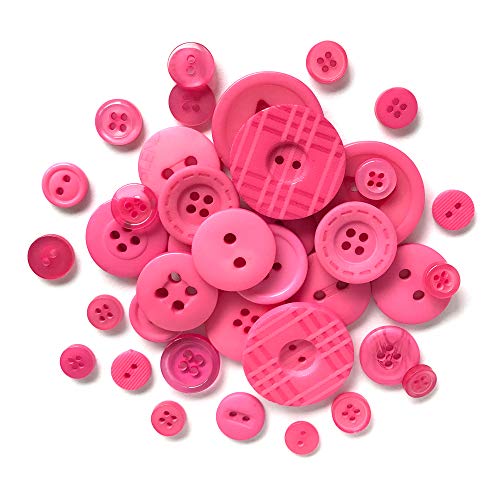 Buttons Galore Button Bonanza 8.0 oz Brilliant Pink von Buttons Galore