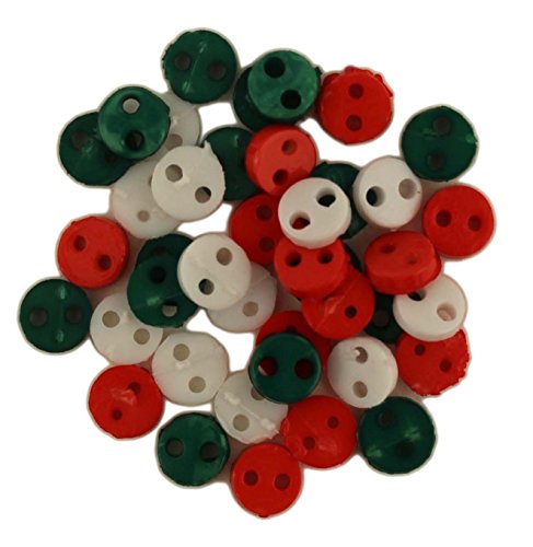 Buttons Galore Knöpfe aus robustem Kunststoff "Christmas", mehrfarbig von Buttons Galore