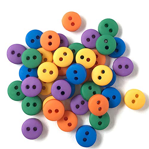 Buttons Galore Knöpfe aus robustem Kunststoff "Gemstone", mehrfarbig von Buttons Galore