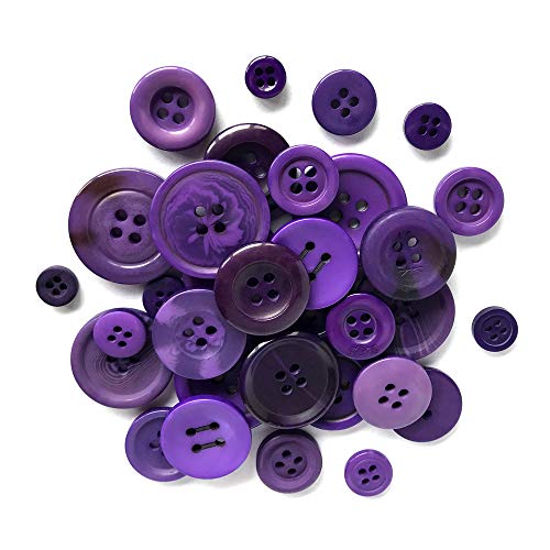 Buttons Galore Knöpfe aus robustem Kunststoff "Lila Passion", mehrfarbig von Buttons Galore