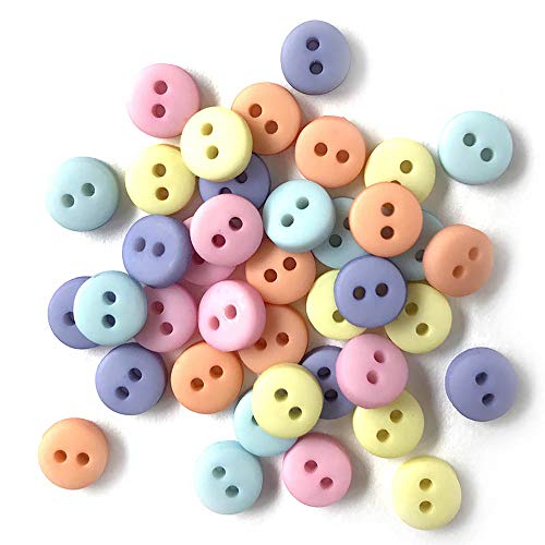 Buttons Galore Knöpfe aus robustem Kunststoff "Pastel", mehrfarbig von Buttons Galore