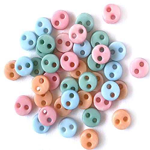 Buttons Galore Knöpfe aus robustem Kunststoff "Pastel" Durable Plastic Stylish Button von Buttons Galore