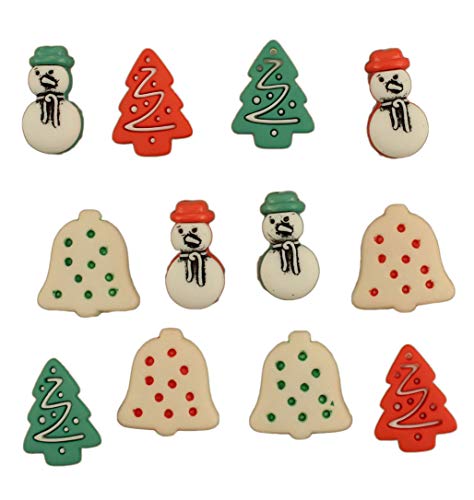 Buttons Galore Tasten Fülle, Christmas Cookies, Acryl, Mehrfarbig von Buttons Galore