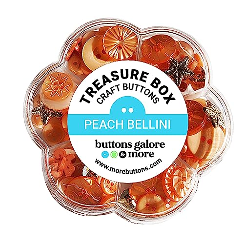 Buttons Galore Treasure Box-Peach Belinni von Buttons Galore