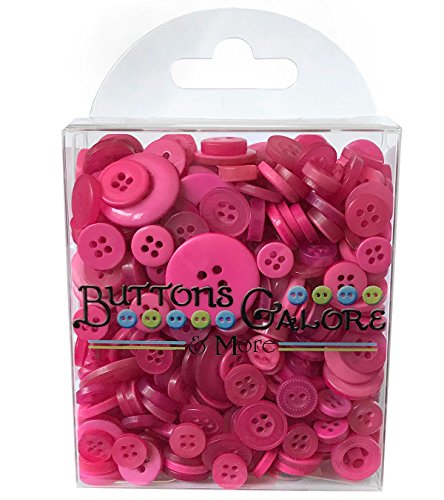 Knöpfe Galore, aus Kunststoff, mit Druckknopf, rosa von Buttons Galore