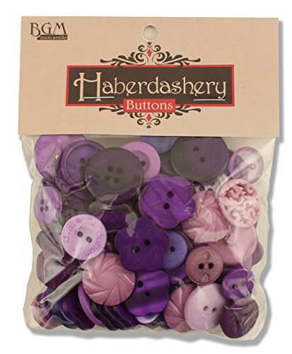 Knöpfe Galore langlebigem Kunststoff mit Knopf, Violett Knöpfe Galore langlebigem Kunststoff mit Knopf, Violett von Buttons Galore