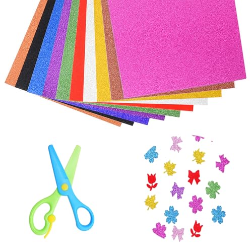 20 Blatt Glitzerpapier, Glitzerpapier zum Basteln, A4 Bunt Glitzer Papie mit Schere, Glitzer-Papier für DIY Handwerk, 10 Farben Tonpapier Glitzer Bastelpapier zum Basteln und Gestalten, 29,7x21cm 20 Blatt Glitzerpapier, Glitzerpapier zum Basteln, A4 Bunt Glitzer Papie mit Schere, Glitzer-Papier für DIY Handwerk, 10 Farben Tonpapier Glitzer Bastelpapier zum Basteln und Gestalten, 29,7x21cm von Butyeak