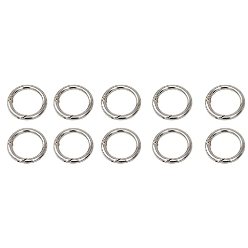 10 Stück 20/25/28/33 mm Feder O runder Karabiner Karabinerhaken Feder Schlüsselanhänger Schnalle für Geldbörse Schmuck DIY Basteln von Buwei