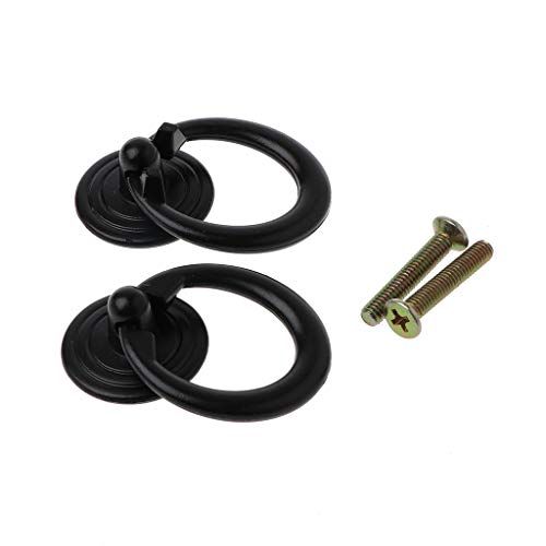 Buwei 2Pcs Möbelgriff Schwarz Küchenschränke Griffgriffe Knöpfe Schublade Türring Buwei 2Pcs Möbelgriff Schwarz Küchenschränke Griffgriffe Knöpfe Schublade Türring von Buwei