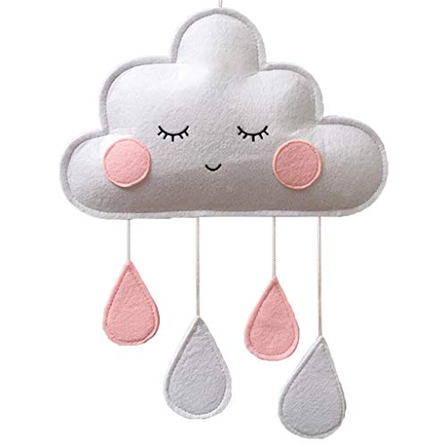 Buwei Filz Wolke Regentropfen Anhänger Wandbehang/Baby Zelt Ornamente Kinderzimmer Dekoration von Buwei