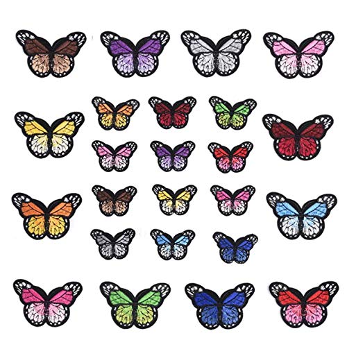 BuxiuGK 24 Stück Schmetterling Eisen auf Patch Schmetterling Stickerei Applikationen Patches für DIY Dekoration Kunsthandwerk T-Shirt Jacke BuxiuGK 24 Stück Schmetterling Eisen auf Patch Schmetterling Stickerei Applikationen Patches für DIY Dekoration Kunsthandwerk T-Shirt Jacke von BuxiuGK