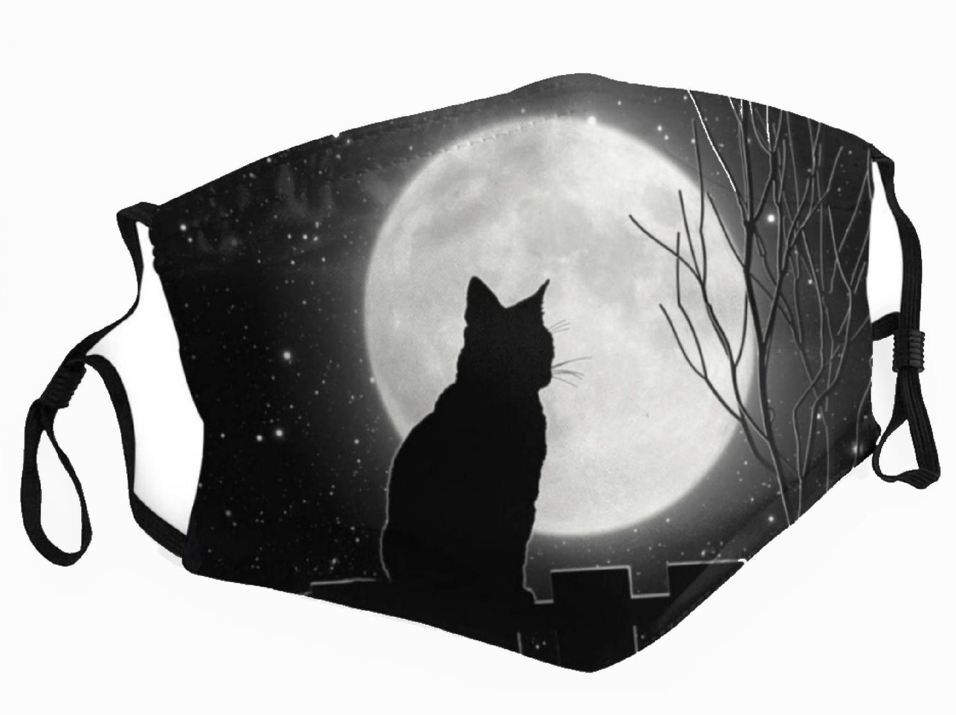 Black Cat Gesichtsmaske Hexe Mond Halloween Party Free Uk Post von BuyGiftPresents