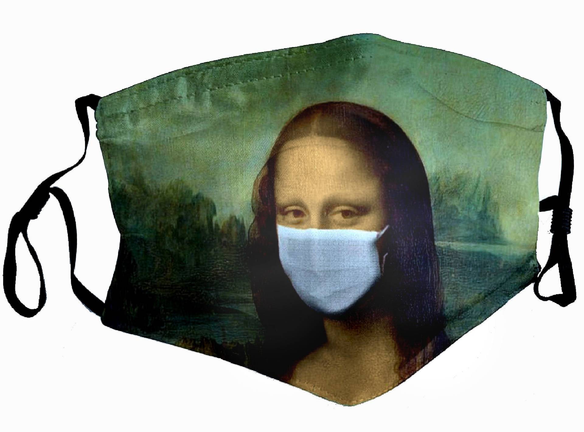 Mona Lisa Gesichtsmaske Lustige Waschbare Filter Free Uk Porto Portrait Art von BuyGiftPresents