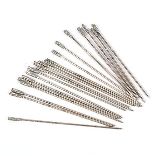 BuyWeek Diamant Fräser Set, 20 Stück Diamantbestückte Fräser Diamant Frässtifte Schleifstifte 1mm für Schmuck Achat von BuyWeek