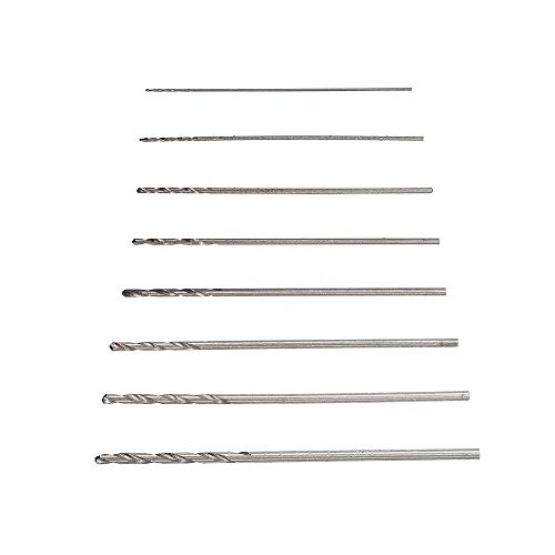 1 x 10 Stück Spiralbohrer aus HSS Hochgeschwindigkeitsstahl, runder Schaft, Ø 0,5 mm, Bohrwerkzeuge für Holz, Metall und Stahl von Buzz