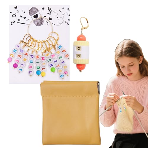 Bvizyelck Strickmarkierer, Strick Markierungsclips Mit Zählfunktion, Abnehmbare Englische Buchstaben Oder Zahlen Für Anfänger & Nähbegeisterte Bvizyelck Strickmarkierer, Strick Markierungsclips Mit Zählfunktion, Abnehmbare Englische Buchstaben Oder Zahlen Für Anfänger & Nähbegeisterte von Bvizyelck
