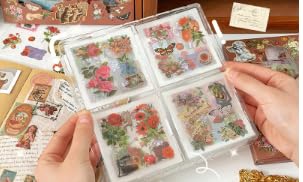 100 Stück Vintage Schmetterling Blumen Aufkleber, wasserdichte PET dekorative Aufkleber für Scrapbooking, Laptop & Heimdekoration 100 Stück Vintage Schmetterling Blumen Aufkleber, wasserdichte PET dekorative Aufkleber für Scrapbooking, Laptop & Heimdekoration von Bvxchg