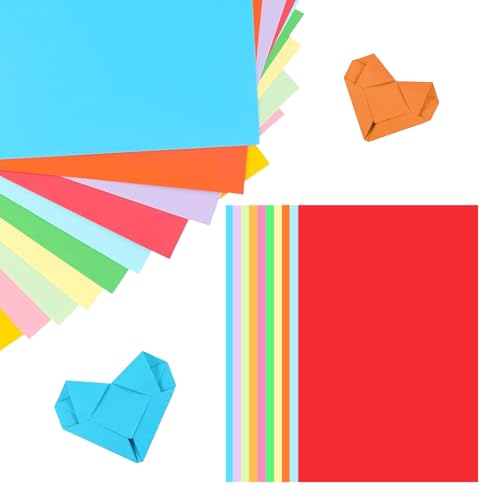 Bvxchg 100 Blätter A4 Origami Papier farbiges Scrapbook Kunst und Handwerk Papier für DIY Kinder und Erwachsene (20 Farben) von Bvxchg