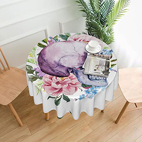 Tischdecke Aquarell Totenkopf 60 Zoll wasserdicht staubdicht runde Tischdekoration knitterfreie Tischtuch Tischdecke Aquarell Totenkopf 60 Zoll wasserdicht staubdicht runde Tischdekoration knitterfreie Tischtuch von Bxfdc