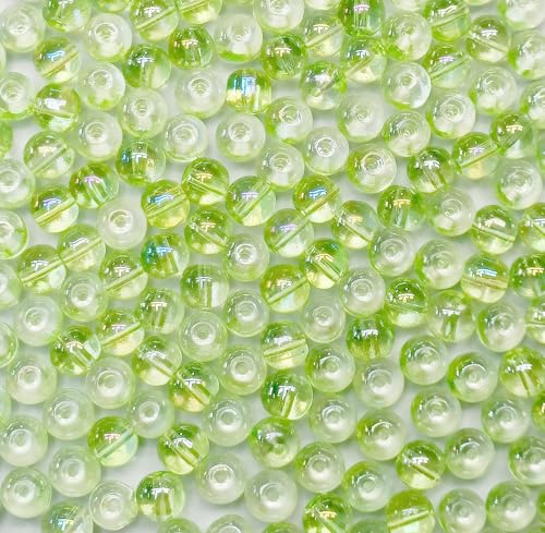 Glasperlen, 8 mm, Glasperlen für Armbänder, Halsketten, Schmuckherstellung, Basteln, Grün, 200 Stück Glasperlen, 8 mm, Glasperlen für Armbänder, Halsketten, Schmuckherstellung, Basteln, Grün, 200 Stück von Bxwoum