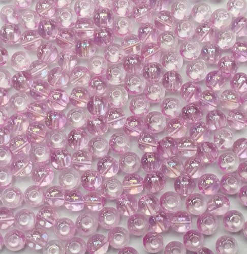 Glasperlen, 8 mm, Glasperlen für Armbänder, Halsketten, Schmuckherstellung, Basteln, Rosa, 200 Stück Glasperlen, 8 mm, Glasperlen für Armbänder, Halsketten, Schmuckherstellung, Basteln, Rosa, 200 Stück von Bxwoum