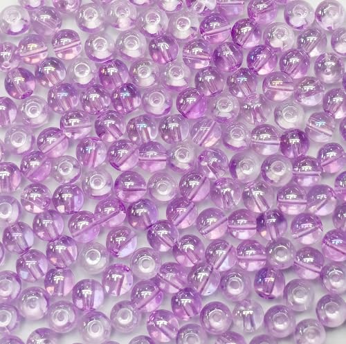 Glasperlen, 8 mm, Glasperlen für Armbänder, Halsketten, Schmuckherstellung, Basteln, Violett, 200 Stück Glasperlen, 8 mm, Glasperlen für Armbänder, Halsketten, Schmuckherstellung, Basteln, Violett, 200 Stück von Bxwoum