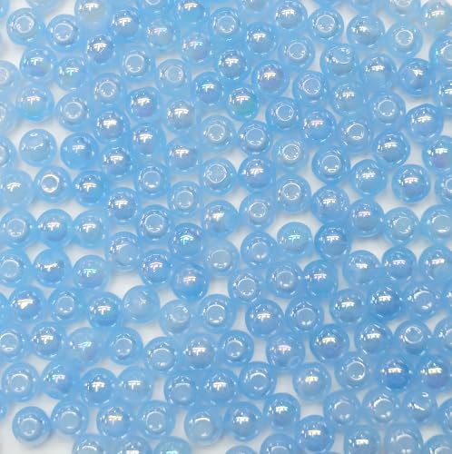 Glasperlen zur Schmuckherstellung, rund, lose Perlen für Armbänder, Bastelarbeiten, 8 mm, Blau, 200 Stück Glasperlen zur Schmuckherstellung, rund, lose Perlen für Armbänder, Bastelarbeiten, 8 mm, Blau, 200 Stück von Bxwoum