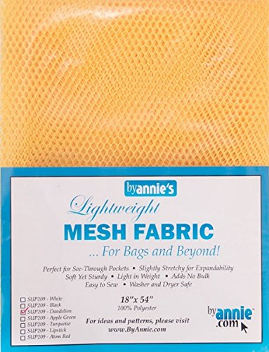 ByAnnie Lightweight Mesh Fabric, 100% Polyester Gelb, 18 x 54 inch (ca. 45,7 x 137 cm) Netzstoff, 28 x 20 x 1 cm von Annie