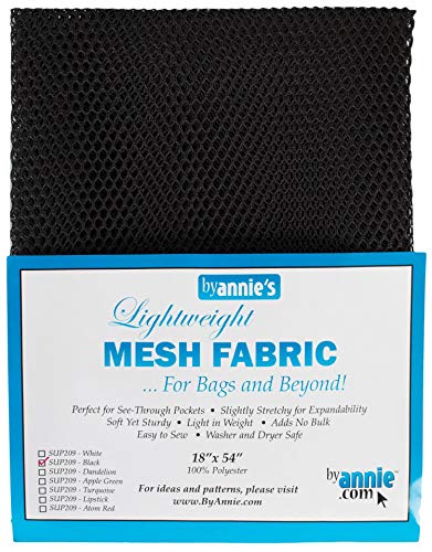 ByAnnie Lightweight Mesh Fabric, 100% Polyester Schwarz, 18 x 54 inch (ca. 45,7 x 137 cm) Netzstoff, 28 x 20 x 1 cm von Annie