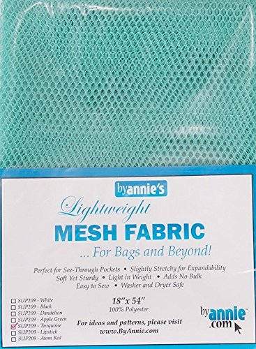 ByAnnie Lightweight Mesh Fabric, 100% Polyester Türkis, 18 x 54 inch (ca. 45,7 x 137 cm) Netzstoff, 28 x 20 x 1 cm von Annie