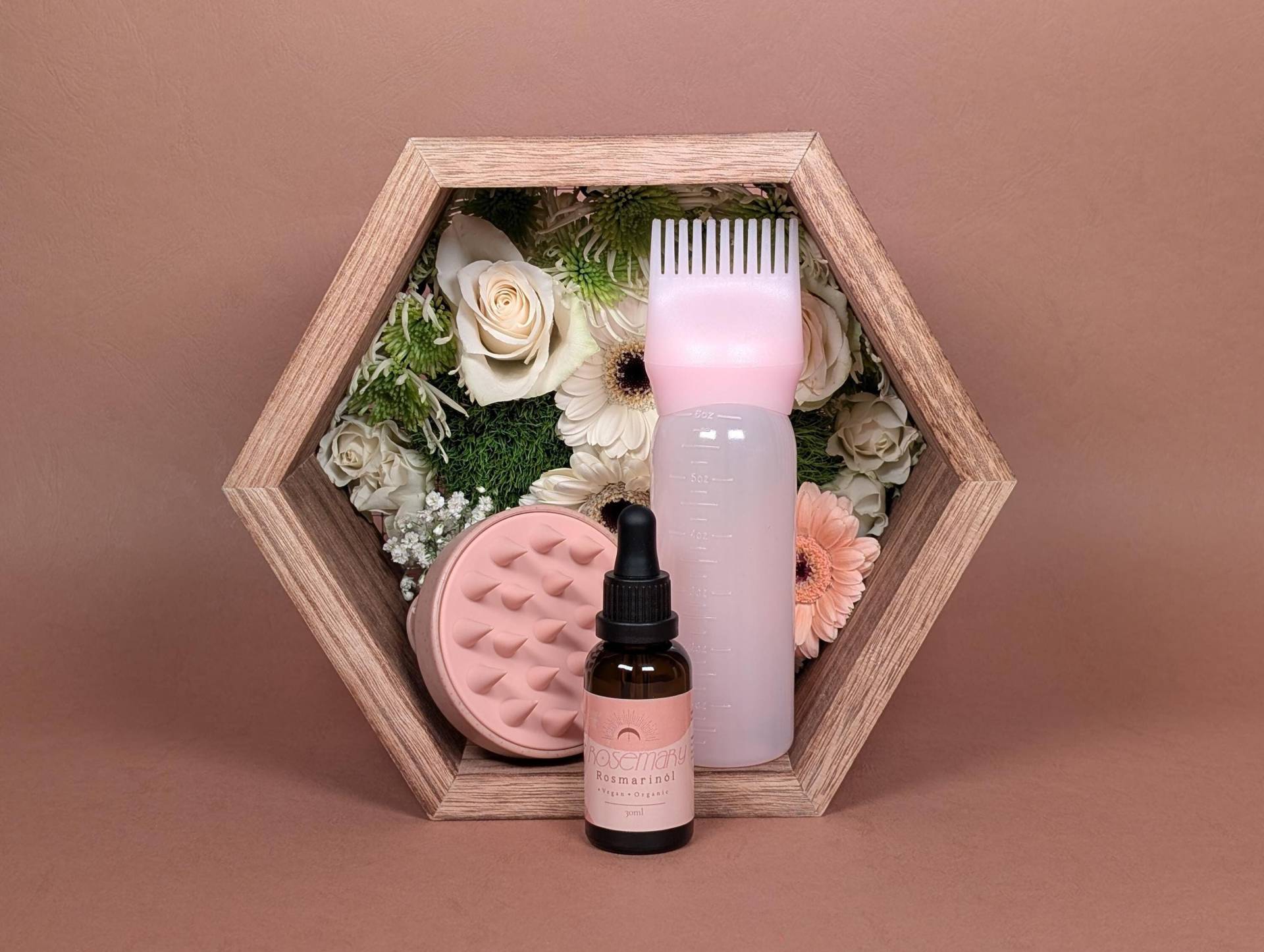 Rosmarinöl, Kopfhautmassagebürste & Haarwurzelkamm, Kopfhautpflege, Haarpflege - Kopfhaut Bundle Rosmarinöl, Kopfhautmassagebürste & Haarwurzelkamm, Kopfhautpflege, Haarpflege - Kopfhaut Bundle von ByLiloandSary