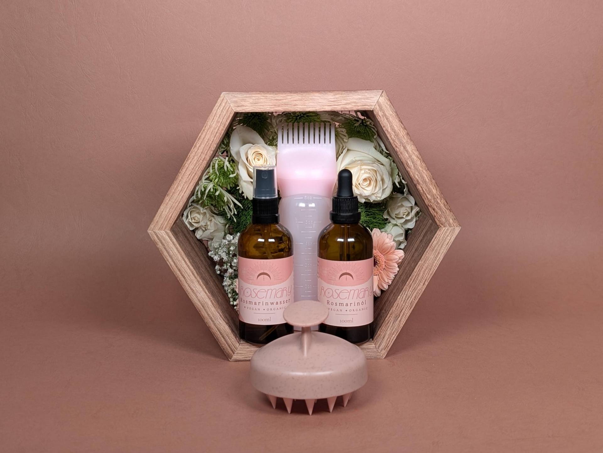 Rosmarinwasser, Rosmarinöl | 100Ml, Kopfhautmassagebürste & Haarwurzelkamm, Kopfhautpflege, Haarpflege - Kopfhaut Bundle Rosmarinwasser, Rosmarinöl | 100Ml, Kopfhautmassagebürste & Haarwurzelkamm, Kopfhautpflege, Haarpflege - Kopfhaut Bundle von ByLiloandSary