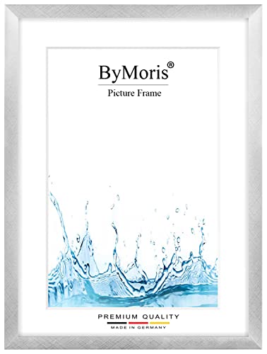 ByMoris Bilderrahmen nach Maß 21 x 29.7 cm DIN A4 in Alu Criss Cross mit Antireflex-Acrylglas, Poster Puzzle Portrait Foto Holz Rahmen von ByMoris