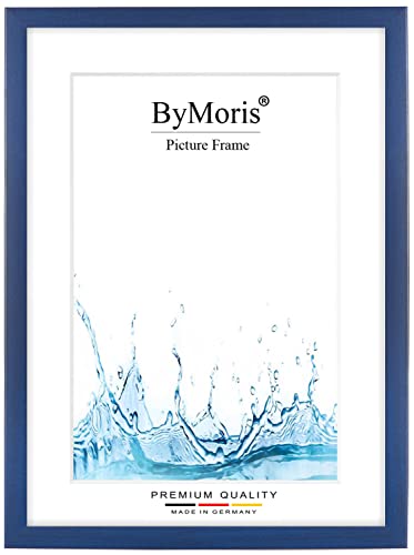 ByMoris Bilderrahmen nach Maß 21 x 29.7 cm DIN A4 in Dunkelblau gewischt mit Antireflex-Acrylglas, Poster Puzzle Portrait Foto Holz Rahmen ByMoris Bilderrahmen nach Maß 21 x 29.7 cm DIN A4 in Dunkelblau gewischt mit Antireflex-Acrylglas, Poster Puzzle Portrait Foto Holz Rahmen von ByMoris