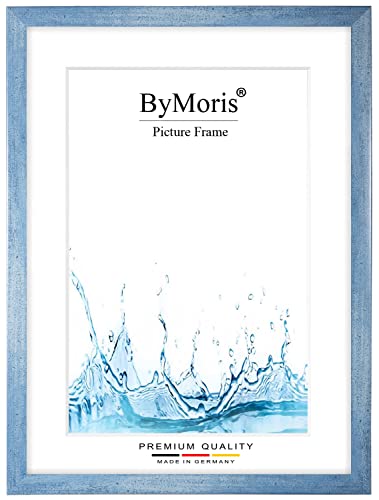ByMoris Bilderrahmen nach Maß 30 x 40 cm in Hellblau gewischt mit Antireflex-Acrylglas, Poster Puzzle Portrait Foto Holz Rahmen ByMoris Bilderrahmen nach Maß 30 x 40 cm in Hellblau gewischt mit Antireflex-Acrylglas, Poster Puzzle Portrait Foto Holz Rahmen von ByMoris