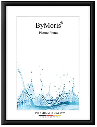 ByMoris Bilderrahmen nach Maß 68.6 x 101.6 cm in Schwarz Matt mit Antireflex-Acrylglas, Poster Puzzle Portrait Foto Holz Rahmen von ByMoris