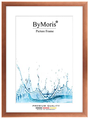 ByMoris Bilderrahmen nach Maß 68.8 x 96.6 cm in Kupfer mit Antireflex-Acrylglas, Poster Puzzle Portrait Foto Holz Rahmen von ByMoris