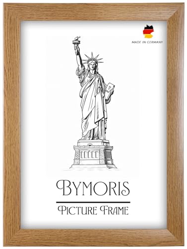 ByMoris Eiche-rustikal Holz Bilderrahmen 17 x 22 cm Bildmaß | Größen wählbar | Posterrahmen, Fotorahmen, Puzzle Rahmen, Maßanfertigung | Für Fotos, Collagen von ByMoris