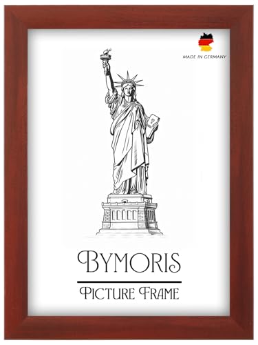 ByMoris Rot-Gewischt Holz Bilderrahmen 17 x 21 cm Bildmaß | Größen wählbar | Posterrahmen, Fotorahmen, Puzzle Rahmen, Maßanfertigung | Für Fotos, Collagen von ByMoris